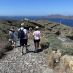 Enjoying the view while on a Santorini hike with Santorini Local Guides caldera hike santorini