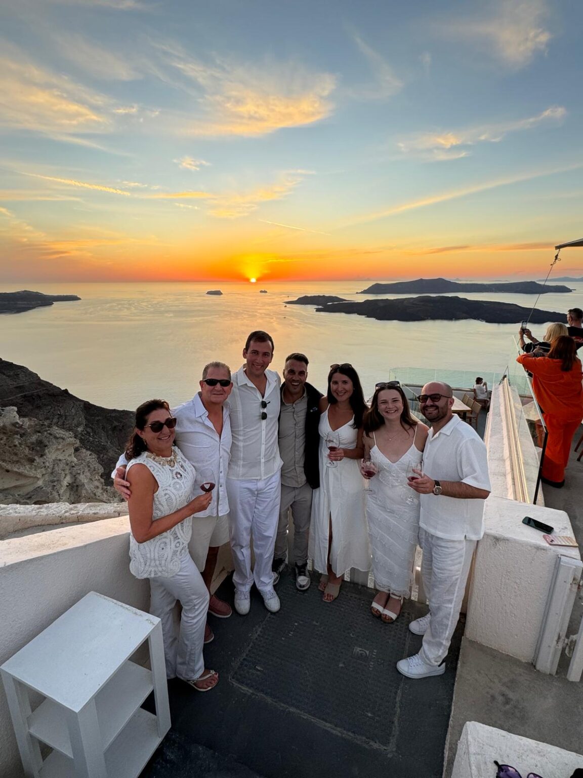 Scenic island tour in Santorini, showcasing stunning caldera views, traditional villages, and iconic landmarks