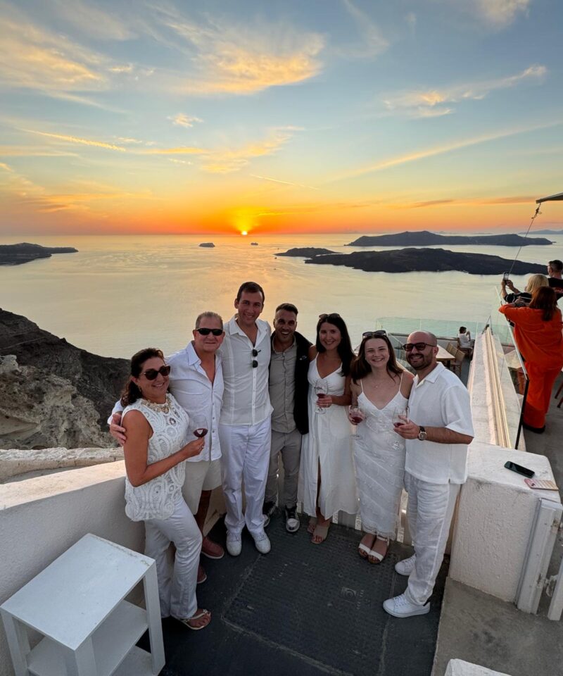 Scenic island tour in Santorini, showcasing stunning caldera views, traditional villages, and iconic landmarks