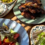 Traditional greek food with the best ingredients in our farm tour in Santorini
