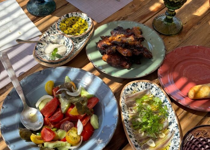 Try traditional dishes in our farm tour in Santorini